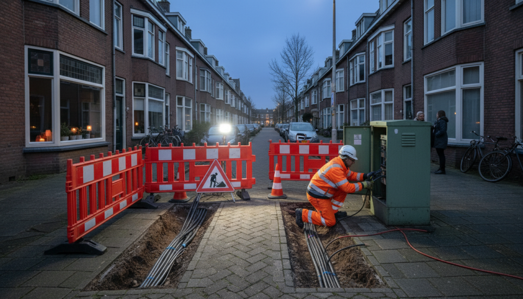 Stroomstoring werkzaamheden met noodstroomvoorziening